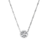 FUCK ICE Mini Circle Necklace — Engraved Disk Pendant
