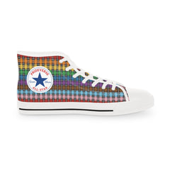 Progress Pride Plaid Prideverse Men's High Top Sneakers
