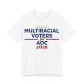 Multiracial Voters for AOC for President Campaign T-Shirt 2028