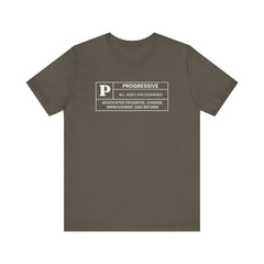 Funny Progressive Ratings Unisex Jersey Short Sleeve T-Shirt