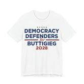 Democracy Defenders for Buttigieg 2028 T-Shirt | Bella+Canvas 3001 Political Graphic Tee
