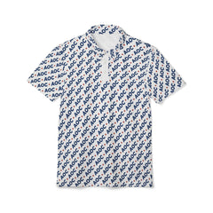 AOC All-Over Print Polo Shirt – Political Graphic Polo, Progressive Apparel, Alexandria Ocasio-Cortez Repeat Print Shirt