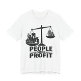 People Over Profit T-Shirt | Bella+Canvas 3001 Economic Justice Graphic Tee
