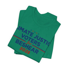 Climate Justice Voters for Beshear 2028 T-Shirt | Bella+Canvas 3001 Political Graphic Tee