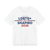 LGBTQ+ for Josh Shapiro for President Campaign T-Shirt 2028