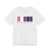Funny Genderfluid Pride Flag Pantone Colors Unisex Jersey Short Sleeve T-Shirt