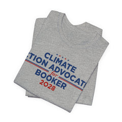 Climate Action Advocates for Booker 2028 T-Shirt | Bella+Canvas 3001 Political Graphic Tee