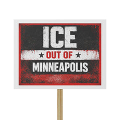 Protest Sign — "ICE Out of Minneapolis" Rally Placard