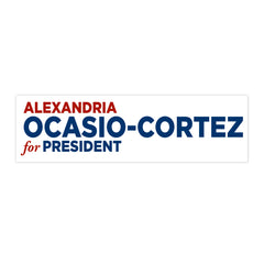 Alexandria Ocasio-Cortez for President Bumper Sticker — Political Campaign Sticker