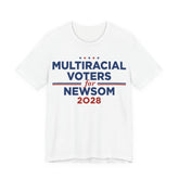 Multiracial Voters for Gavin Newsom for President Campaign T-Shirt 2028