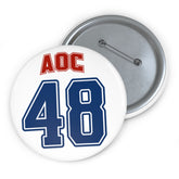 Team AOC for 48th President Pin Button