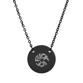 FUCK ICE Engraved Circle Necklace — Minimalist Disc Pendant