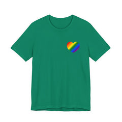 Rainbow Heart T-Shirt – Minimalist LGBTQ Pride Tee