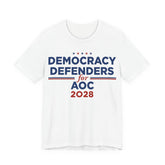 Democracy Defenders for AOC for President Campaign T-Shirt 2028