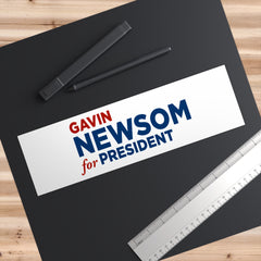 Gavin Newsom for President Bumper Sticker — Political Campaign Sticker