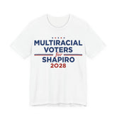 Multiracial Voters for Josh Shapiro for President Campaign T-Shirt 2028
