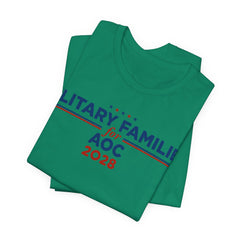 Military Families for AOC for President Campaign T-Shirt 2028