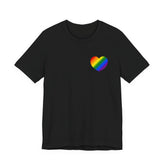 Rainbow Heart T-Shirt – Minimalist LGBTQ Pride Tee