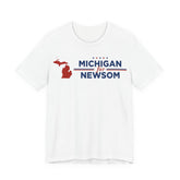 Michigan for Gavin Newsom for President Campaign T-Shirt 2028