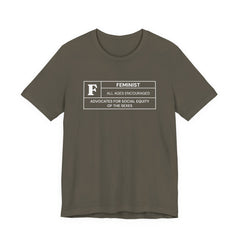 Funny Feminist Ratings Unisex Jersey Short Sleeve T-Shirt