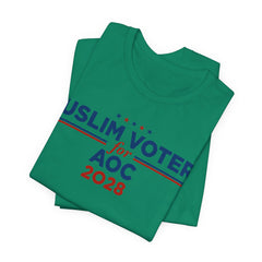Muslim Voters for AOC for President Campaign T-Shirt 2028