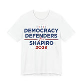 Democracy Defenders for Shapiro 2028 T-Shirt | Bella+Canvas 3001 Political Graphic Tee