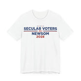 Secular Voters for Gavin Newsom for President Campaign T-Shirt 2028