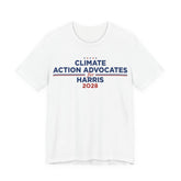Climate Action Advocates for Harris 2028 T-Shirt | Bella+Canvas 3001 Political Graphic Tee