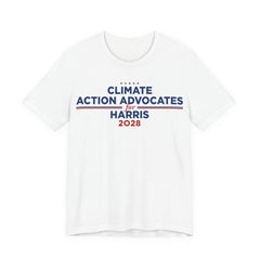 Climate Action Advocates for Harris 2028 T-Shirt | Bella+Canvas 3001 Political Graphic Tee