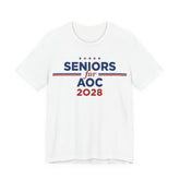 Seniors for AOC for President Campaign T-Shirt 2028