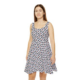 She/Her Pride Pattern Skater Dress | All-Over Print Pronoun Dress