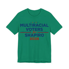 Multiracial Voters for Josh Shapiro for President Campaign T-Shirt 2028