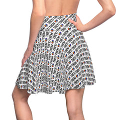 They/Them Pride Pattern Skater Skirt | All-Over Print Pronoun Skirt