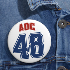 Team AOC for 48th President Pin Button