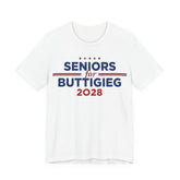 Seniors for Pete Buttigieg for President Campaign T-Shirt 2028