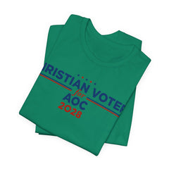 Christian Voters for AOC for President Campaign T-Shirt 2028