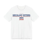 Secular Voters for AOC for President Campaign T-Shirt 2028