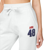 Embroidered Team AOC for 48th President Fleece Sweatpants — Casual Cozy Joggers