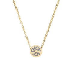 FUCK ICE Mini Circle Necklace — Engraved Disk Pendant