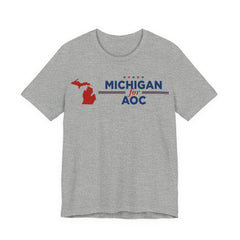 Michigan for AOC for President Campaign T-Shirt 2028