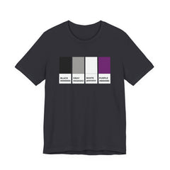 Funny Asexual Pride Flag Pantone Colors Unisex Jersey Short Sleeve T-Shirt