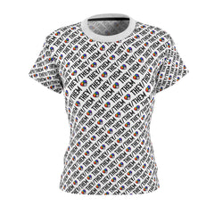 They/Them Pride Pattern Women’s T-Shirt | All-Over Print Pronoun Tee