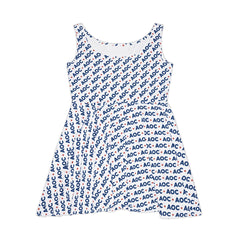 AOC Skater Dress – Political Graphic Sleeveless Dress for Progressive Style