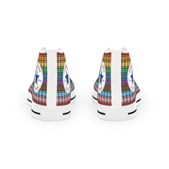 Progress Pride Plaid Prideverse Men's High Top Sneakers