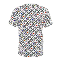 She/They Pride Pattern T-Shirt | All-Over Print Pronoun Tee