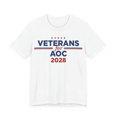 Veterans for AOC for President Campaign T-Shirt 2028