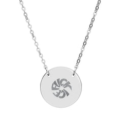 FUCK ICE Engraved Circle Necklace — Minimalist Disc Pendant