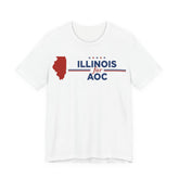 Illinois for AOC for President Campaign T-Shirt 2028