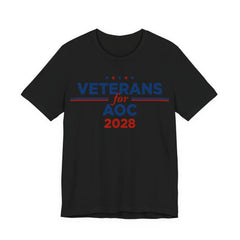 Veterans for AOC for President Campaign T-Shirt 2028