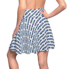 Gavin Newsom Skater Skirt – Political Graphic High-Waisted Circle Skirt for Progressive Style